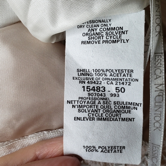 Scott McClintock Lace Overlay Sheath Dress Size 8 - Picture 8 of 8